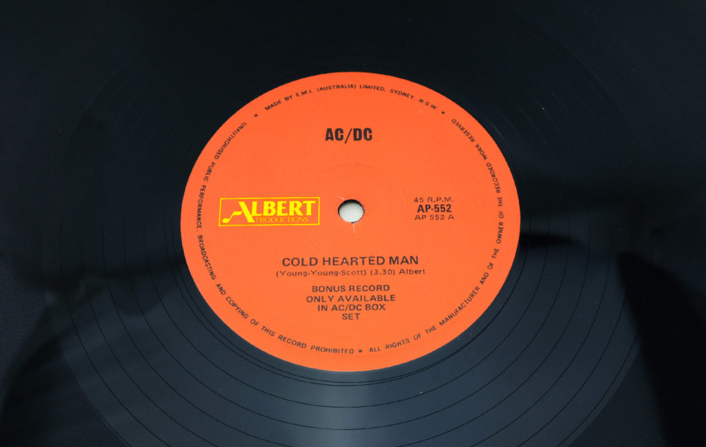 AC/DC Cold Hearted Man LP 45RPM - Ozzy Collectibles