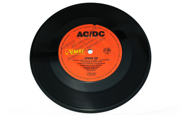 AC/DC Shake Your Foundations / Stand Up Promo 7” Vinyl