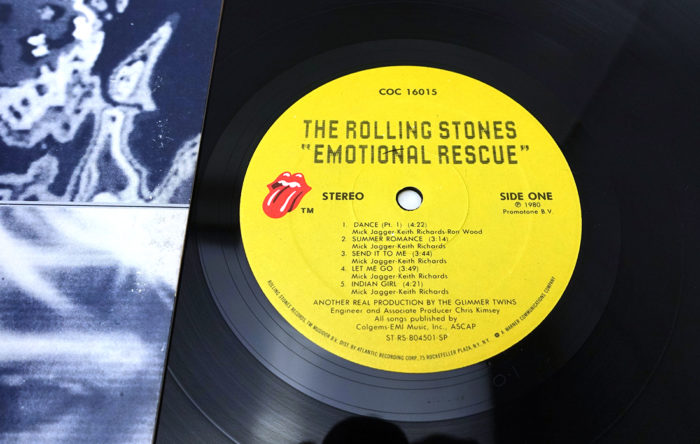 The Rolling Stones Emotional Rescue US Pressing LP w/ Large Poster