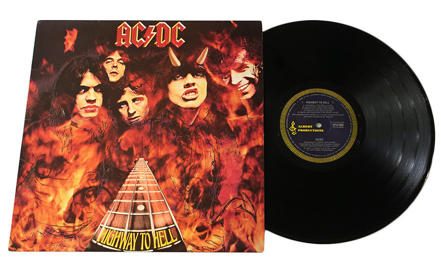 AC/DC Highway To Hell 1979 Flames Australian Cover Vinyl LP Record