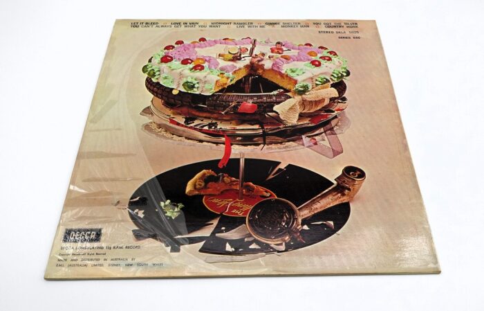 The Rolling Stones Let It Bleed 1969 Aussie Vinyl LP Record w/ Poster - Image 3