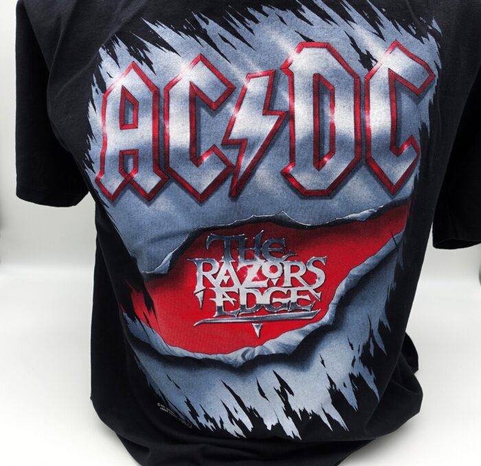 Vintage AC/DC 1990-91 The Razors Edge Australian & NZ Tour T-Shirt - Image 2