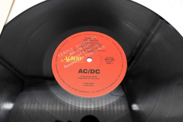 AC/DC Flick of The Switch Vinyl LP Record Alberts 1983 Aussie Promo Press - Image 2
