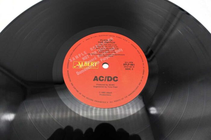 AC/DC Flick of The Switch Vinyl LP Record Alberts 1983 Aussie Promo Press - Image 3