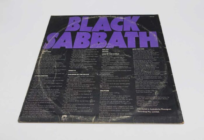 Black Sabbath Master Of Reality Vinyl LP Record 1971 OZ Reverse Label Press - Image 4