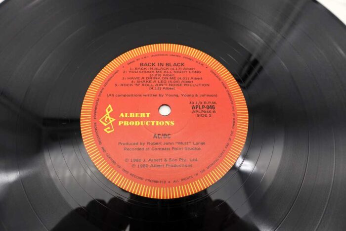 AC/DC Back In Black Vinyl LP Record OZ MAXICUT 1980 1st Press + Hype - Image 2