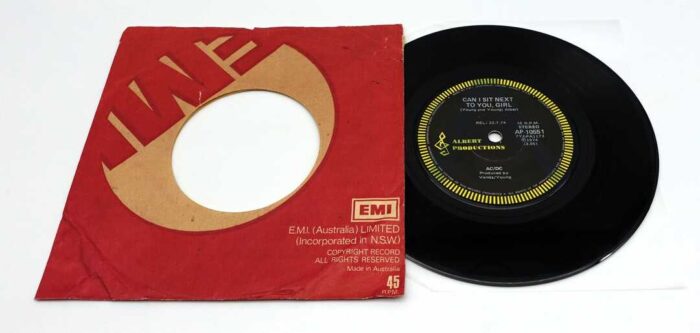 AC/DC Can I Sit Next To You Girl / Rockin’ 1974 A-Label Promo Vinyl