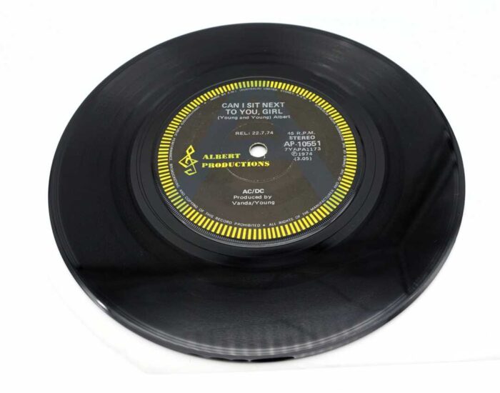 AC/DC Can I Sit Next To You Girl / Rockin’ 1974 A-Label Promo Vinyl - Image 2