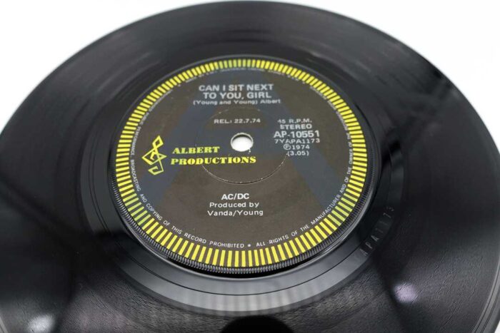 AC/DC Can I Sit Next To You Girl / Rockin’ 1974 A-Label Promo Vinyl - Image 3