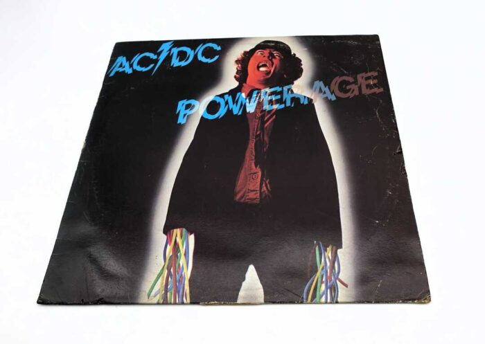 AC/DC Powerage Vinyl LP Record 1981 NZ BLUE Titles Alberts Press - Image 3