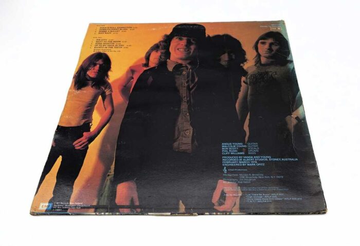 AC/DC Powerage Vinyl LP Record 1981 NZ BLUE Titles Alberts Press - Image 4